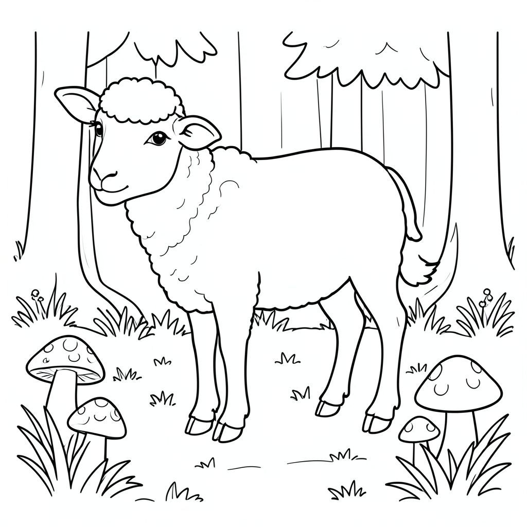 solo, chủ đề đơn, một đầu, hai mắt, hai tai, bốn chân, một đuôi, tỷ lệ tự nhiên, quy mô thích hợp trong môi trường, chính xác về mặt giải phẫu, Cừu, Dọn rừng, nhỏ, Cỏ, Vòng cóc, đơn giản, sạch sẽ, lý lịch, màu nước rửa, độc thân, phác thảo, trang tô màu, nghệ thuật đường, nền trắng, solo, chủ đề đơn, đúng về mặt giải phẫu, giải phẫu hoàn hảo