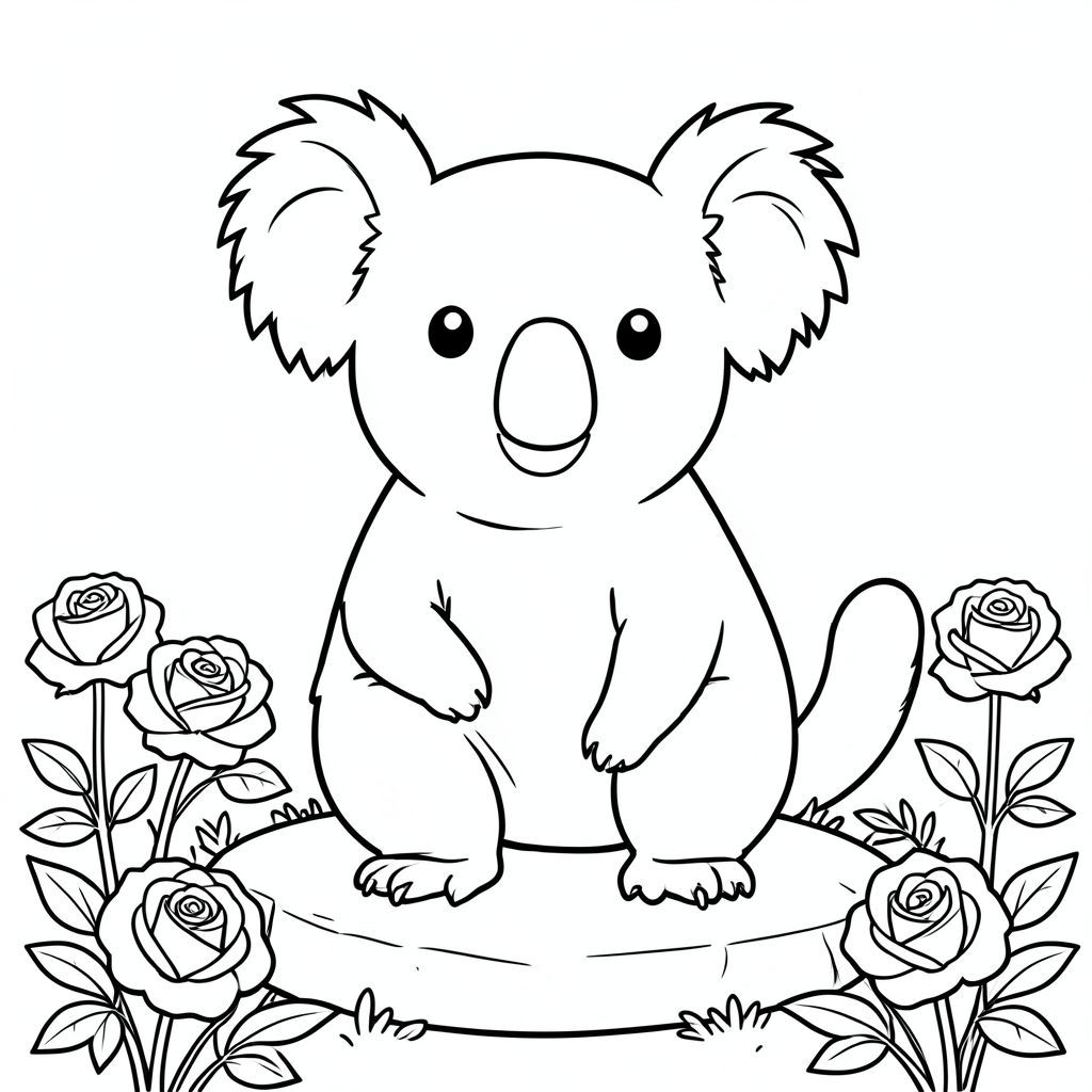 solo, chủ đề đơn, một đầu, hai mắt, hai tai, bốn chân, một đuôi, tỷ lệ tự nhiên, quy mô thích hợp trong môi trường, đúng giải phẫu, Koala, đá, mảng bám, vườn, hoa hồng, yên tĩnh, đài tưởng niệm, nhỏ, đơn giản, dọn dẹp, lý lịch, trang màu, nghệ thuật đường, nền trắng, solo, chủ đề đơn, chính xác về mặt giải phẫu, giải phẫu hoàn hảo