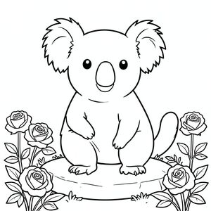 solo, chủ đề đơn, một đầu, hai mắt, hai tai, bốn chân, một đuôi, tỷ lệ tự nhiên, quy mô thích hợp trong môi trường, đúng giải phẫu, Koala, đá, mảng bám, vườn, hoa hồng, yên tĩnh, đài tưởng niệm, nhỏ, đơn giản, dọn dẹp, lý lịch, trang màu, nghệ thuật đường, nền trắng, solo, chủ đề đơn, chính xác về mặt giải phẫu, giải phẫu hoàn hảo