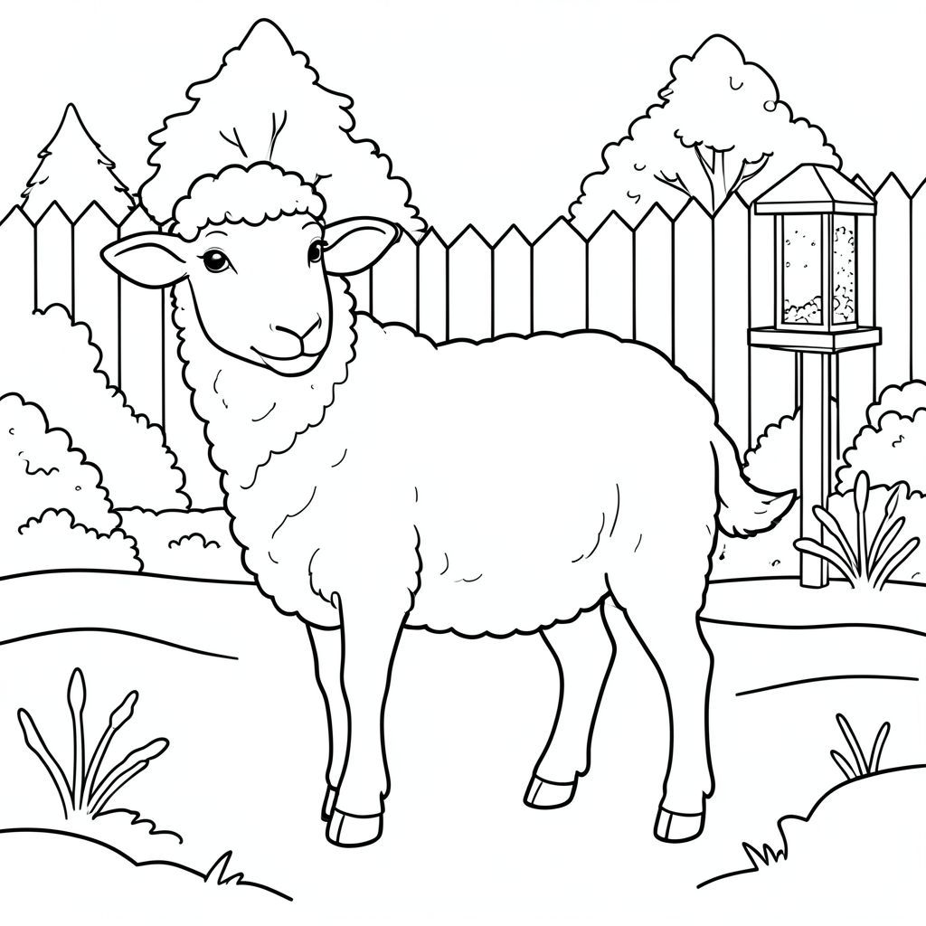 solo, chủ đề đơn, một đầu, hai mắt, hai tai, bốn chân, một đuôi, tỷ lệ tự nhiên, quy mô thích hợp trong môi trường, đúng giải phẫu, Cừu, Tuyết, mùa đông, Sân sau, máng ăn chim, đơn giản, sạch sẽ, lý lịch, phong cảnh, tán lá, tuyết, trang màu, nghệ thuật đường, nền trắng, solo, chủ đề đơn, đúng về mặt giải phẫu, giải phẫu hoàn hảo