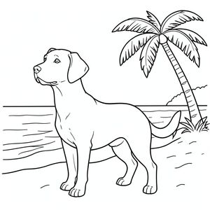 solo, chủ đề đơn, một đầu, hai mắt, hai tai, bốn chân, một đuôi, tỷ lệ tự nhiên, quy mô thích hợp trong môi trường, đúng giải phẫu,, Bãi biển nhiệt đới, cây cọ, nước trong, cát, bờ biển, ánh sáng mặt trời, điềm tĩnh, yên bình, đơn giản, dọn dẹp, trang màu, nghệ thuật đường, nền trắng, solo, chủ đề đơn, đúng giải phẫu, giải phẫu hoàn hảo