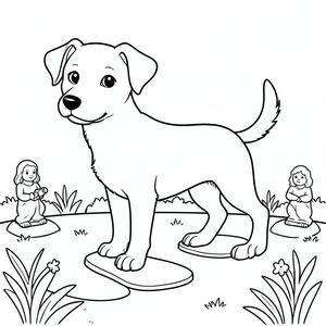 solo, chủ đề đơn, một đầu, hai mắt, hai tai, bốn chân, một đuôi, tỷ lệ tự nhiên, quy mô thích hợp trong môi trường, đúng giải phẫu,, vườn, đá bước, tượng nhỏ, nền đơn giản, dọn dẹp, bản vẽ, hình minh họa, thuần khiết, đơn giản, hòa bình, trang tô màu, nghệ thuật đường, nền trắng, solo, chủ đề đơn, đúng về mặt giải phẫu, giải phẫu hoàn hảo