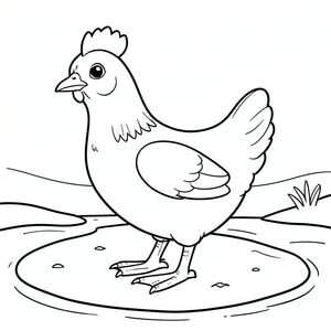 solo, một con chim, một đầu, hai mắt, một mỏ, hai cánh, hai chân, một đuôi, tỷ lệ tự nhiên, quy mô thích hợp trong môi trường, đúng giải phẫu, gà, nước, ngân hàng cát, cửa nhỏ, nền đơn giản, dọn dẹp, tinh khiết, sách truyện, đơn giản, dọn dẹp, trang màu, nghệ thuật đường, nền trắng, solo, chủ đề đơn, đúng giải phẫu, giải phẫu hoàn hảo