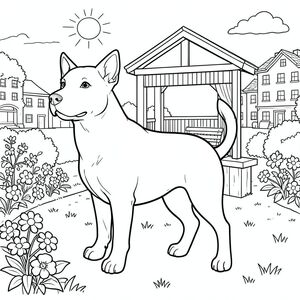 solo, chủ đề đơn, một đầu, hai mắt, hai tai, bốn chân, một đuôi, tỷ lệ tự nhiên, quy mô thích hợp trong môi trường, đúng giải phẫu,, ban nhạc, công viên, thị trấn, bồn hoa, cỏ, đơn giản, dọn dẹp, lý lịch, nắng, vườn, trang màu, nghệ thuật đường, nền trắng, solo, chủ đề đơn, đúng về mặt giải phẫu, giải phẫu hoàn hảo