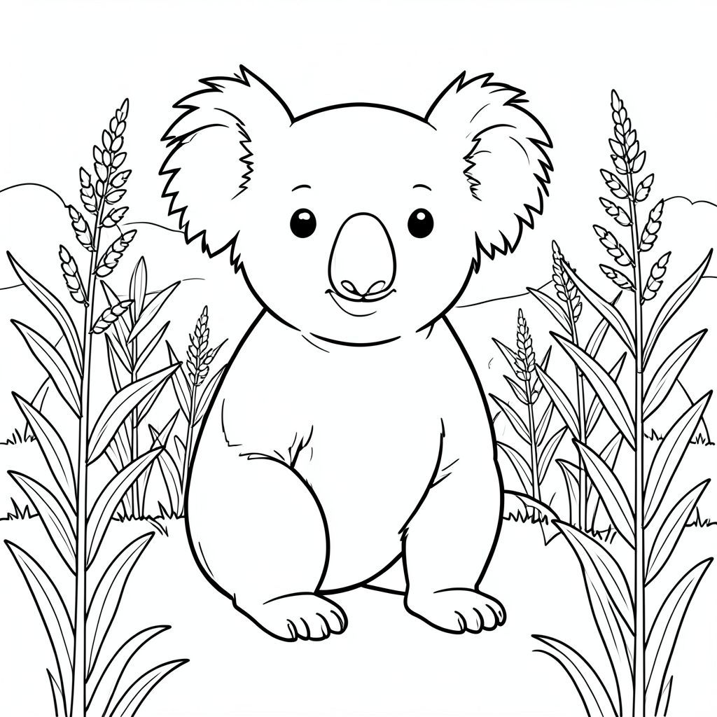 solo, chủ đề đơn, một đầu, hai mắt, hai tai, bốn chân, một đuôi, tỷ lệ tự nhiên, quy mô thích hợp trong môi trường, đúng giải phẫu, Koala, Cánh đồng ngô, thân cây cao, mùa hè, đơn giản, dọn dẹp, lý lịch, phong cảnh, cánh đồng, không gian mở, ánh sáng mặt trời, trang màu, nghệ thuật đường, nền trắng, solo, chủ đề đơn, đúng giải phẫu, giải phẫu hoàn hảo