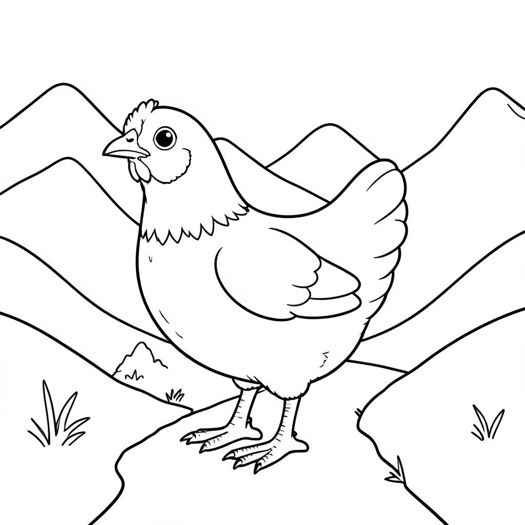 solo, một con chim, một đầu, hai mắt, một mỏ, hai cánh, hai chân, một đuôi, tỷ lệ tự nhiên, quy mô thích hợp trong môi trường, đúng về mặt giải phẫu, gà, vượt qua tuyết, đường mòn hẹp, tuyết, núi, nền đơn giản, sạch sẽ, tinh khiết, trắng, trang màu, nghệ thuật đường, nền trắng, solo, chủ đề đơn, đúng về mặt giải phẫu, giải phẫu hoàn hảo