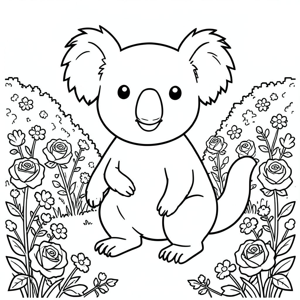 solo, chủ đề đơn, một đầu, hai mắt, hai tai, bốn chân, một đuôi, tỷ lệ tự nhiên, quy mô thích hợp trong môi trường, đúng giải phẫu, Koala, Làn đường, hàng rào, hoa hồng, hoa dại, yên tĩnh, đơn giản, dọn dẹp, lý lịch, Retro, nghệ thuật pixel, trang tô màu, nghệ thuật đường, nền trắng, solo, chủ đề đơn, đúng về mặt giải phẫu, giải phẫu hoàn hảo