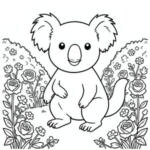 solo, chủ đề đơn, một đầu, hai mắt, hai tai, bốn chân, một đuôi, tỷ lệ tự nhiên, quy mô thích hợp trong môi trường, đúng giải phẫu, Koala, Làn đường, hàng rào, hoa hồng, hoa dại, yên tĩnh, đơn giản, dọn dẹp, lý lịch, Retro, nghệ thuật pixel, trang tô màu, nghệ thuật đường, nền trắng, solo, chủ đề đơn, đúng về mặt giải phẫu, giải phẫu hoàn hảo