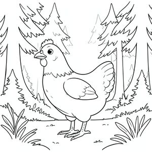 solo, một con chim, một đầu, hai mắt, một mỏ, hai cánh, hai chân, một đuôi, tỷ lệ tự nhiên, quy mô thích hợp trong môi trường, đúng giải phẫu, gà, sương mù, rừng thông, dày đặc, ánh sáng mặt trời, trong sáng, nhỏ, im lặng, rừng, cây cối, chi nhánh, trang màu, nghệ thuật đường, nền trắng, solo, chủ đề đơn, đúng về mặt giải phẫu, giải phẫu hoàn hảo