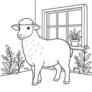 solo, chủ đề đơn, một đầu, hai mắt, hai tai, bốn chân, một đuôi, tỷ lệ tự nhiên, quy mô thích hợp trong môi trường, đúng giải phẫu, Cừu, ngóc ăn sáng đầy nắng, Cửa sổ bay, thực vật, lý lịch đơn giản, dọn dẹp, Sách truyện, tinh khiết, đơn giản, dọn dẹp, lý lịch, tô màu, nghệ thuật đường, nền trắng, solo, chủ đề đơn, đúng về mặt giải phẫu, giải phẫu hoàn hảo