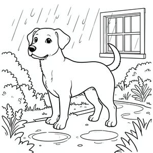 solo, chủ đề đơn, một đầu, hai mắt, hai tai, bốn chân, một đuôi, tỷ lệ tự nhiên, quy mô thích hợp trong môi trường, đúng giải phẫu,, Mưa, vũng nước, đường vườn, yên tĩnh, đơn giản, dọn dẹp, lý lịch, Cửa sổ, Độc thân, nhỏ, trang màu, nghệ thuật đường, nền trắng, Solo, chủ đề đơn, chính xác về mặt giải phẫu, giải phẫu hoàn hảo