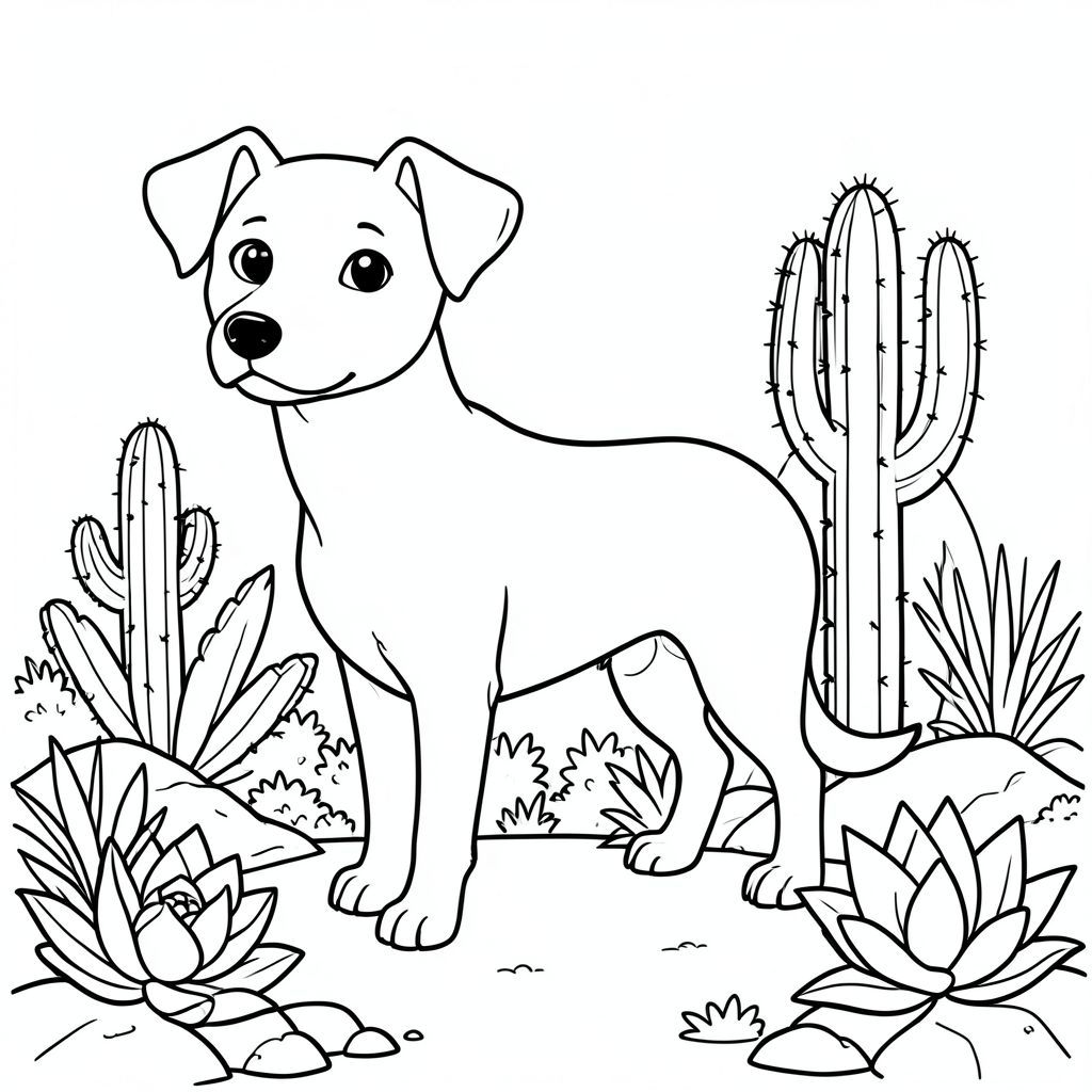 solo, chủ đề đơn, một đầu, hai mắt, hai tai, bốn chân, một đuôi, tỷ lệ tự nhiên, quy mô thích hợp trong môi trường, đúng giải phẫu,, xương rồng, xương rồng, cây xương rồng, vườn, sân, sa mạc, nắng, ấm áp, tán lá, thực vật, đá, trang màu, nghệ thuật đường, nền trắng, solo, chủ đề đơn, chính xác về mặt giải phẫu, giải phẫu hoàn hảo