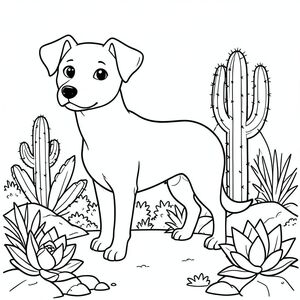 solo, chủ đề đơn, một đầu, hai mắt, hai tai, bốn chân, một đuôi, tỷ lệ tự nhiên, quy mô thích hợp trong môi trường, đúng giải phẫu,, xương rồng, xương rồng, cây xương rồng, vườn, sân, sa mạc, nắng, ấm áp, tán lá, thực vật, đá, trang màu, nghệ thuật đường, nền trắng, solo, chủ đề đơn, chính xác về mặt giải phẫu, giải phẫu hoàn hảo