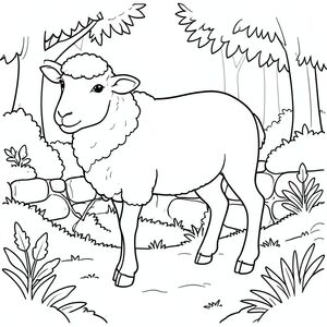 solo, chủ đề đơn, một đầu, hai mắt, hai tai, bốn chân, một đuôi, tỷ lệ tự nhiên, quy mô thích hợp trong môi trường, chính xác về mặt giải phẫu, Cừu, Rêu, Bức tường đá, Woodland dell, yên tĩnh, đơn giản, dọn dẹp, lý lịch, Tán lá, Đất, tuyến tính, Trang màu, Nghệ thuật đường, nền trắng, Solo, chủ đề đơn, đúng về mặt giải phẫu, giải phẫu hoàn hảo