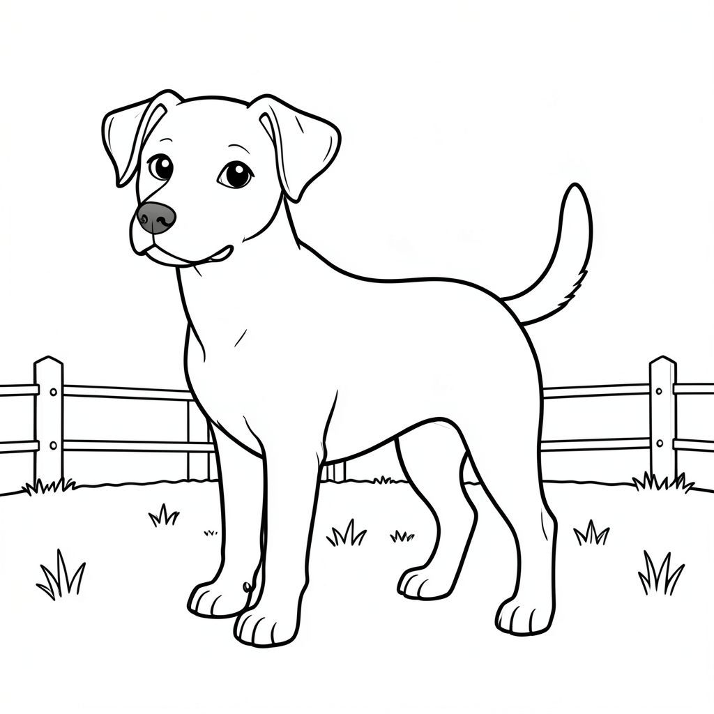 solo, chủ đề đơn, một đầu, hai mắt, hai tai, bốn chân, một đuôi, tỷ lệ tự nhiên, quy mô thích hợp trong môi trường, đúng giải phẫu,, cỏ, không gian mở, hàng rào đơn giản, nền sạch, nghệ thuật tuyến tính, thuần khiết, đơn giản, trang màu, nghệ thuật đường, nền trắng, solo, chủ đề đơn, đúng giải phẫu, giải phẫu hoàn hảo