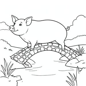 solo, chủ đề đơn, một đầu, hai mắt, hai tai, bốn chân, một đuôi, tỷ lệ tự nhiên, quy mô thích hợp trong môi trường, đúng giải phẫu, Con lợn, Suối, hẹp, cầu vòm, đá, nhỏ, đơn giản, sạch sẽ, lý lịch, phong cảnh, Nước, trang màu, nghệ thuật đường, nền trắng, Solo, chủ đề đơn, đúng về mặt giải phẫu, giải phẫu hoàn hảo