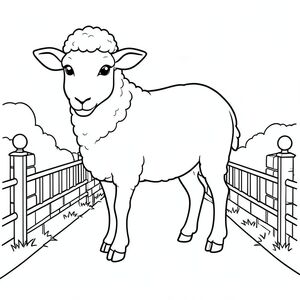 solo, chủ đề đơn, một đầu, hai mắt, hai tai, bốn chân, một đuôi, tỷ lệ tự nhiên, quy mô thích hợp trong môi trường, đúng giải phẫu, Cừu, kênh hẹp, gạch, bàn là, lan can, con đường, đơn giản, sạch sẽ, lý lịch, sách truyện, thuần khiết, trang màu, nghệ thuật đường, nền trắng, solo, chủ đề đơn, đúng giải phẫu, giải phẫu hoàn hảo