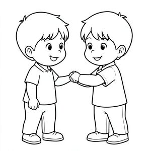 kid respecting teacher