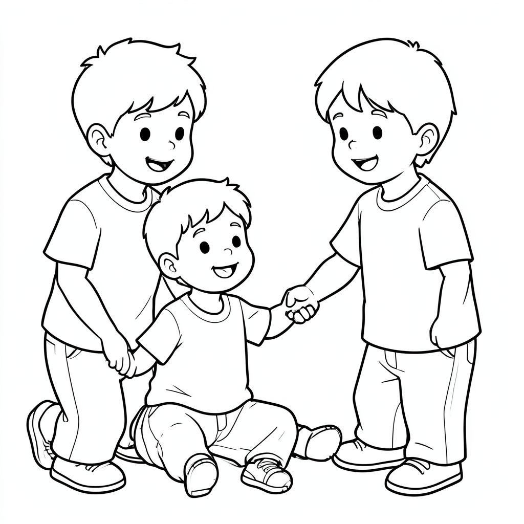 a kid helping parents