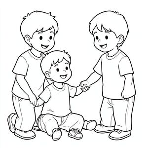 a kid helping parents