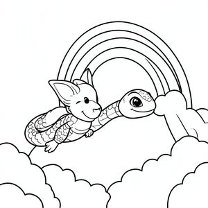 Rắn ra khỏi zootopia bay về phía cầu vồng