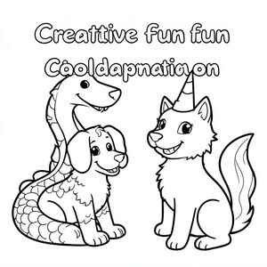 Sự hợp tác vui nhộn sáng tạo của một con rắn chó mèo và kỳ lân, ngớ ngẩn