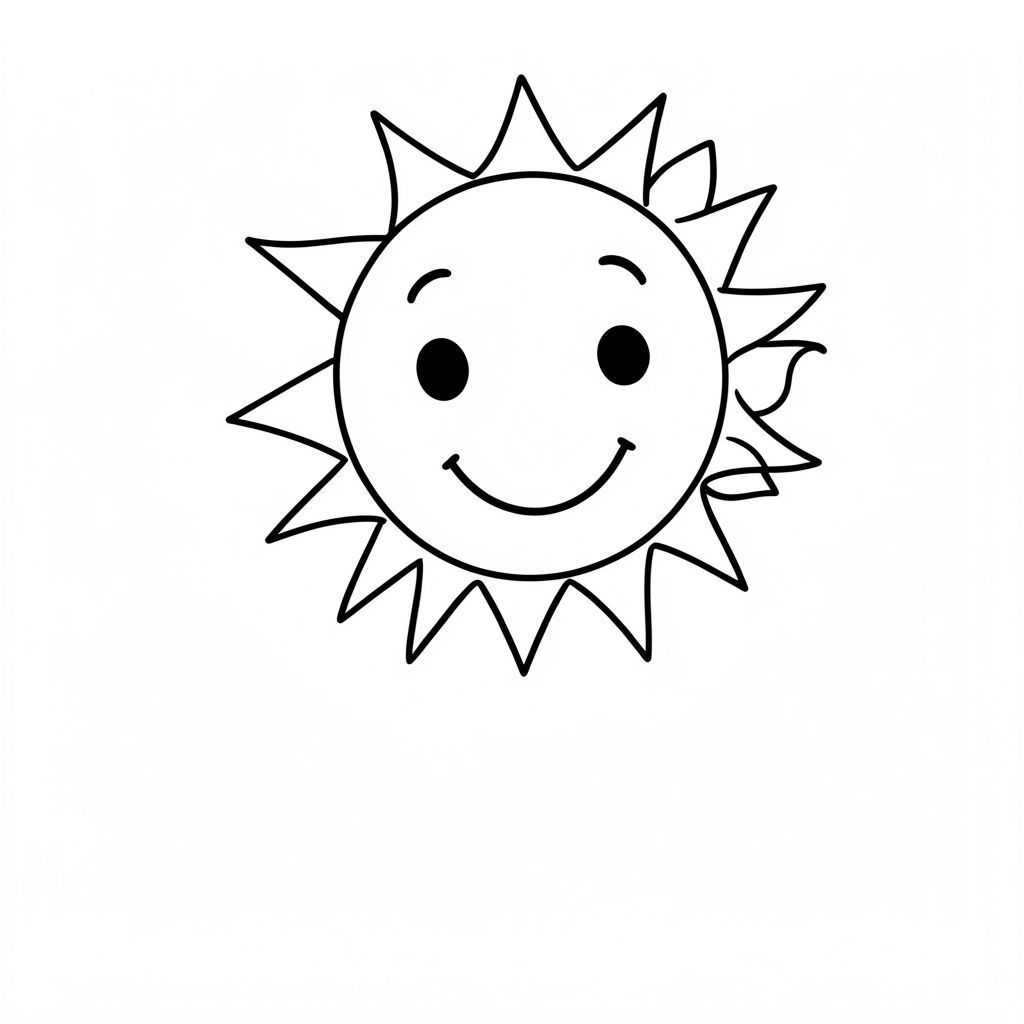 Mặt trời mỉm cười trên bầu trời