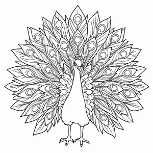 Con công với lông mở