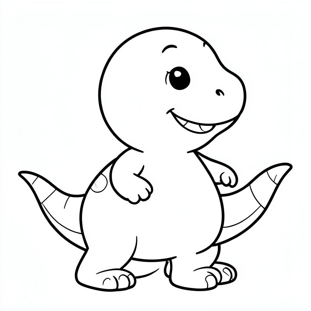 Smiling baby dinosaur