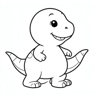 Smiling baby dinosaur