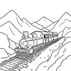 Tàu hỏa đi qua núi