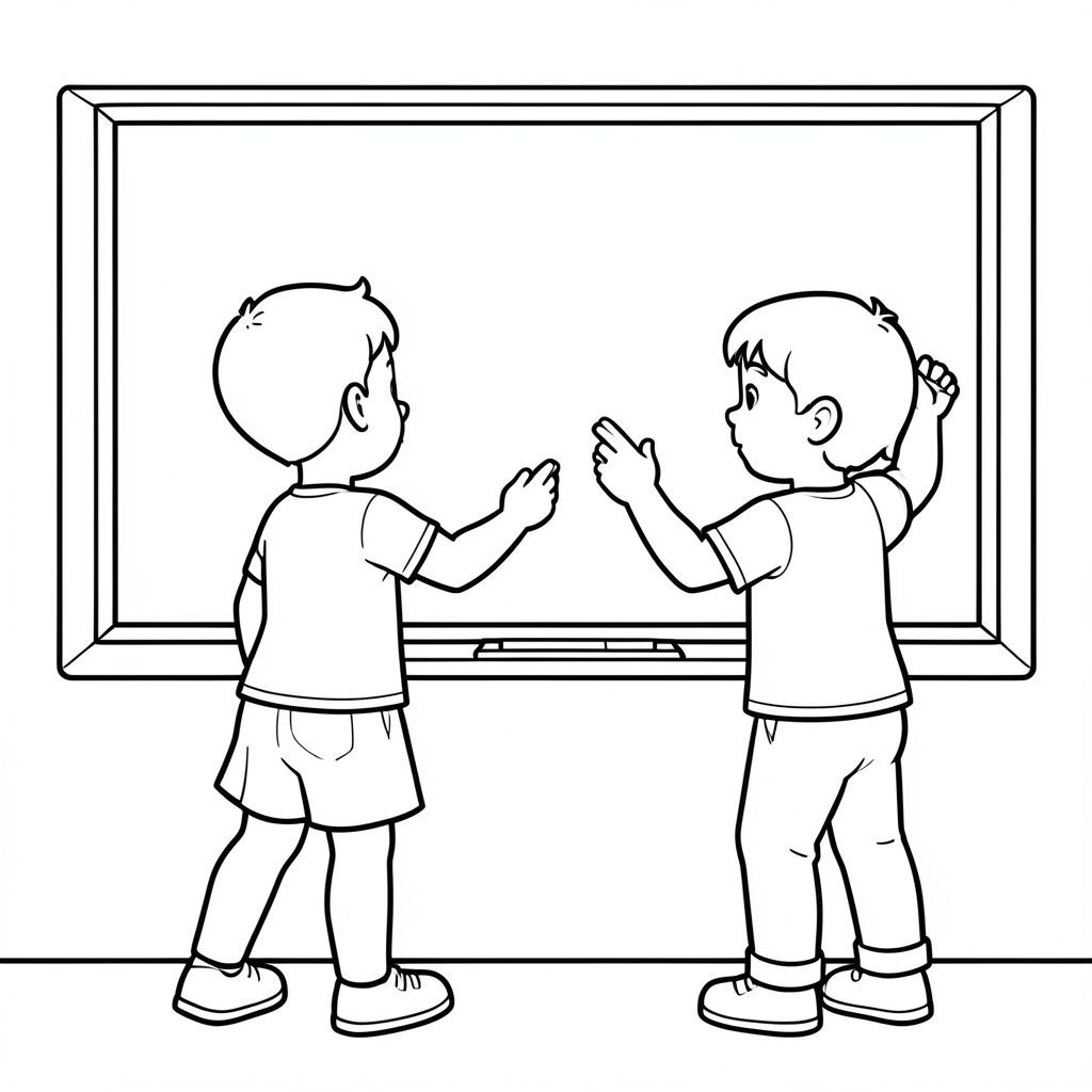 Học sinh dọn dẹp bảng đen