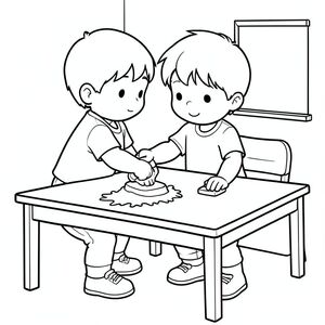 Bàn lớp học trẻ em