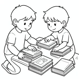 giúp sắp xếp sách vở