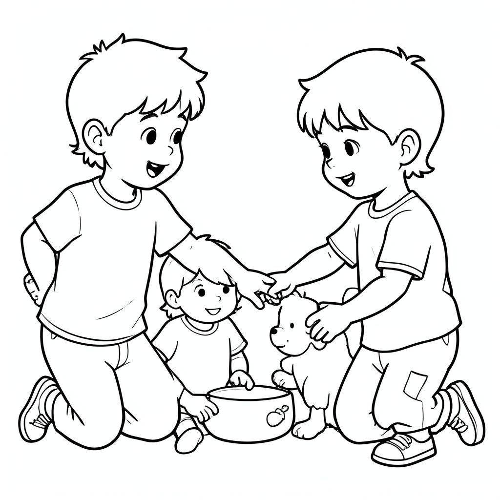 trẻ em giúp đỡ nhau