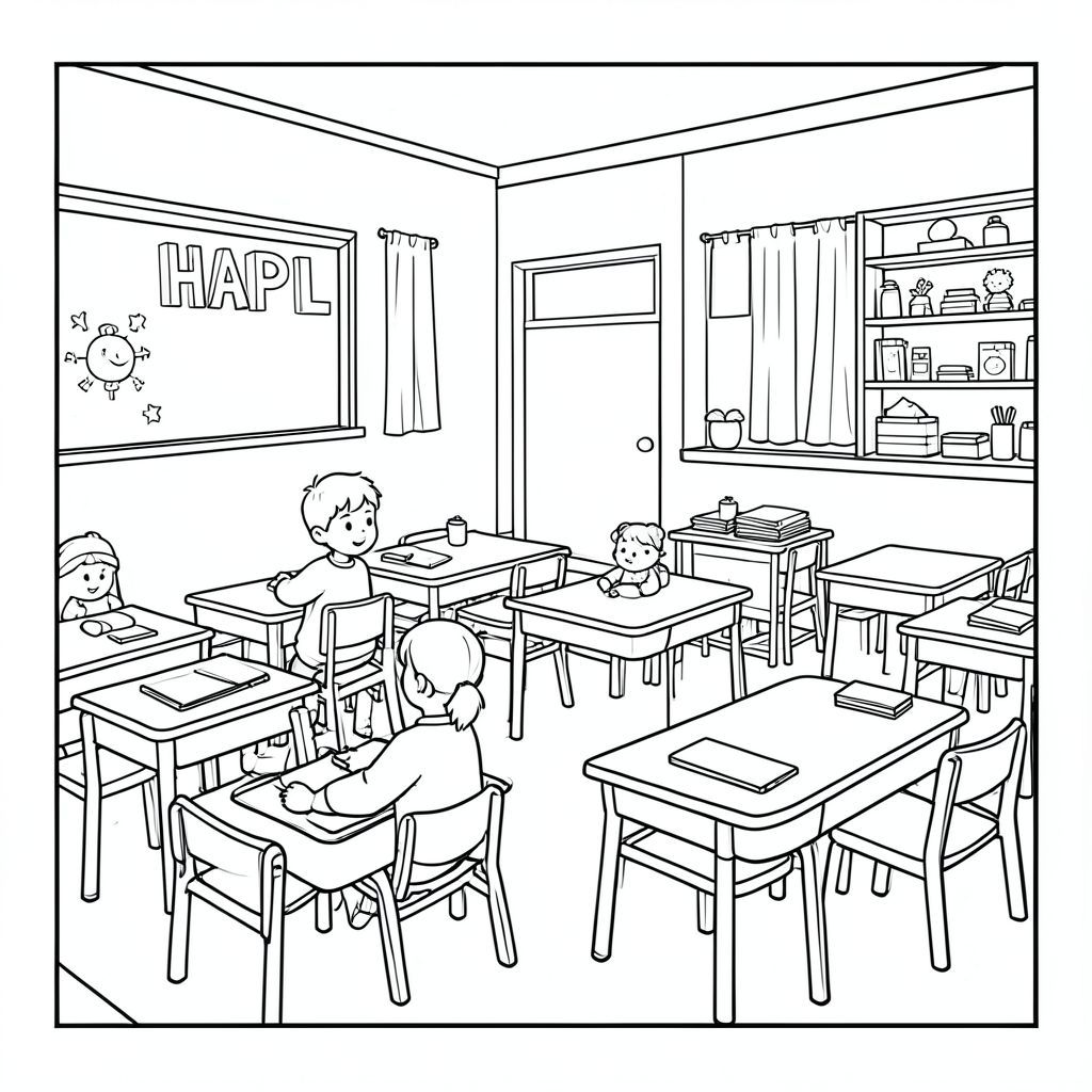 Lớp học sạch sẽ hạnh phúc