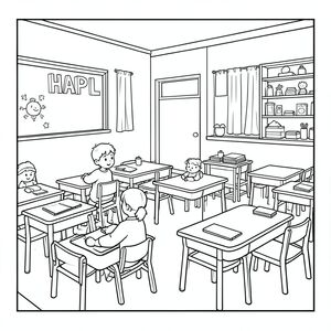 Lớp học sạch sẽ hạnh phúc