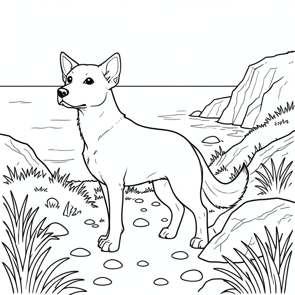 solo, chủ đề đơn, một đầu, hai mắt, hai tai, bốn chân, một đuôi, tỷ lệ tự nhiên, quy mô thích hợp trong môi trường, đúng giải phẫu,, Đường ven biển, vách đá cỏ, biển lặng, ánh sáng mặt trời, bầu trời quang đãng, nước, đá mịn, thành tạo đá, gỗ phong hóa, nền đơn giản, trang màu, nghệ thuật đường, nền trắng, solo, chủ đề đơn, đúng giải phẫu, giải phẫu hoàn hảo