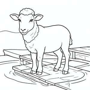 solo, chủ đề đơn, một đầu, hai mắt, hai tai, bốn chân, một đuôi, tỷ lệ tự nhiên, quy mô thích hợp trong môi trường, đúng giải phẫu, Cừu, vịnh, bến tàu, nền đơn giản, nước lặng, môi trường sạch sẽ, nhỏ, sách truyện, tinh khiết, nền đơn giản, dọn dẹp, trang màu, nghệ thuật đường, nền trắng, solo, chủ đề đơn, đúng giải phẫu, giải phẫu hoàn hảo