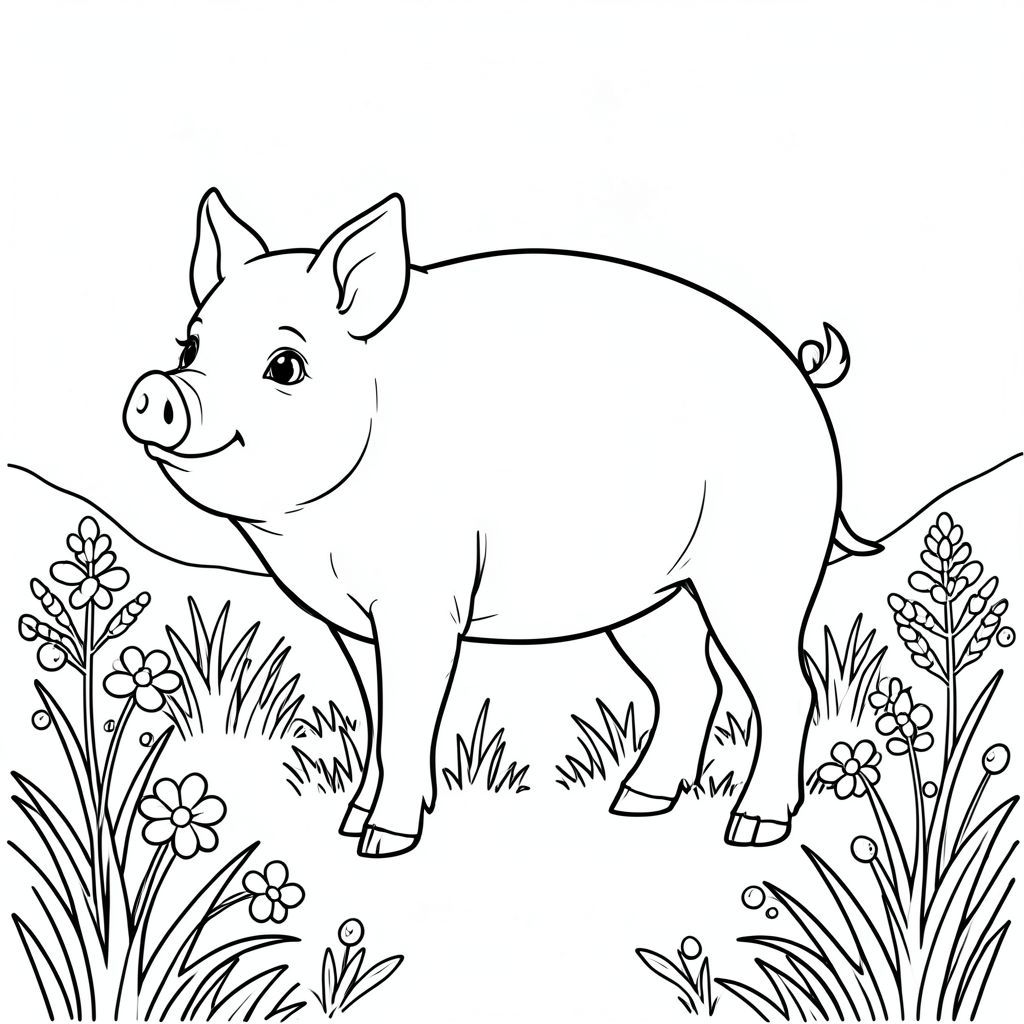 solo, chủ đề đơn, một đầu, hai mắt, hai tai, bốn chân, một đuôi, tỷ lệ tự nhiên, quy mô thích hợp trong môi trường, đúng về mặt giải phẫu, Con lợn, Đồng cỏ băng giá, giọt sương, cỏ, ánh sáng mặt trời, rõ ràng, đơn giản, dọn dẹp, lý lịch, phong cảnh, buổi sáng, tô màu, nghệ thuật đường, nền trắng, solo, chủ đề đơn, đúng về mặt giải phẫu, giải phẫu hoàn hảo