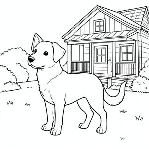 solo, chủ đề đơn, một đầu, hai mắt, hai tai, bốn chân, một đuôi, tỷ lệ tự nhiên, quy mô thích hợp trong môi trường, đúng giải phẫu,, Trang trại, hiên nhà, Bao quanh, bãi cỏ, đơn giản, sạch sẽ, nông thôn, nhỏ, độc thân, trang màu, nghệ thuật đường, nền trắng, solo, chủ đề đơn, đúng về mặt giải phẫu, giải phẫu hoàn hảo