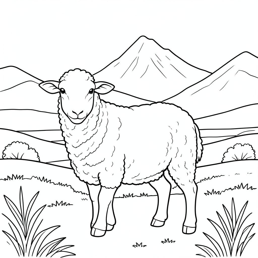 solo, chủ đề đơn, một đầu, hai mắt, hai tai, bốn chân, một đuôi, tỷ lệ tự nhiên, quy mô thích hợp trong môi trường, đúng giải phẫu, Cừu, Thạch nam, đồng hoang, núi, đỉnh xa, sương mù, vùng đất thấp, ánh sáng mặt trời, bầu trời quang đãng, đơn giản, phong cảnh, trang màu, nghệ thuật đường, nền trắng, solo, chủ đề đơn, đúng về mặt giải phẫu, giải phẫu hoàn hảo