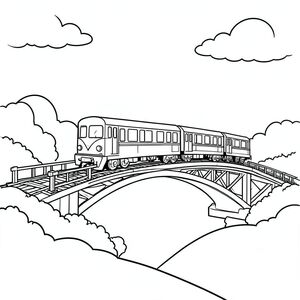 train crossing bridge