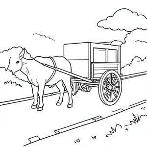 bullock cart on road