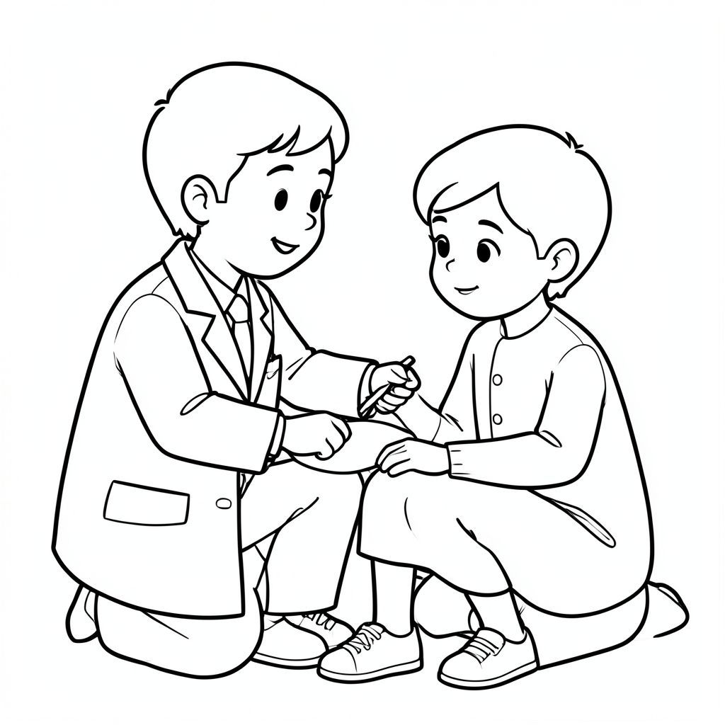 doctor helping patient