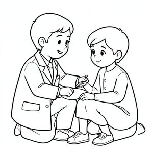 doctor helping patient