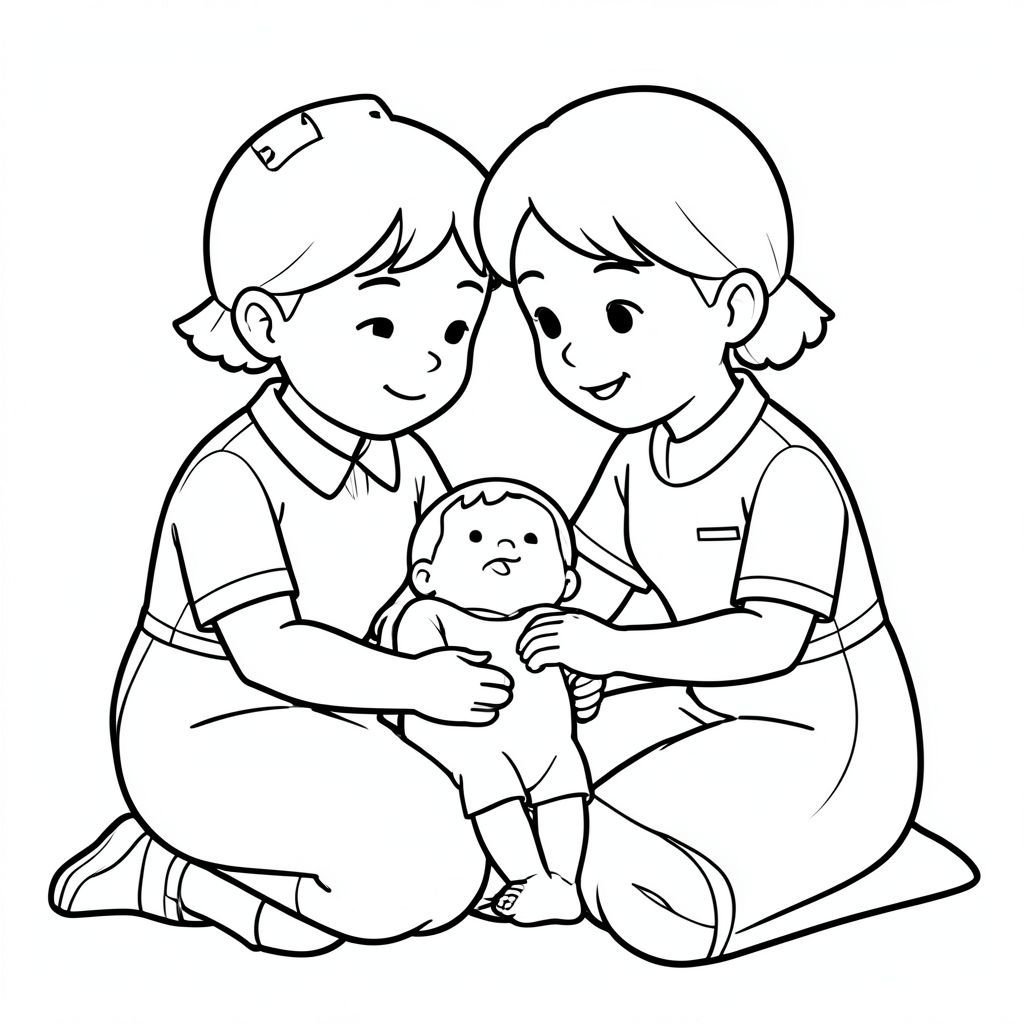 nurse caring for a child