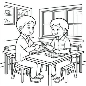 teacher teaching in a classroom