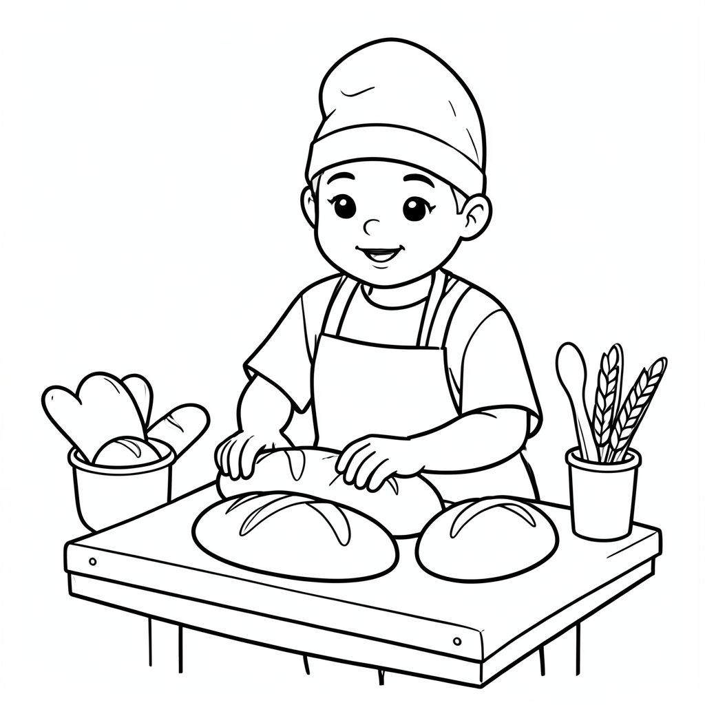 baker making bread