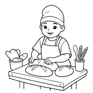 baker making bread